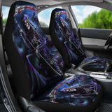 Set Of 2 Pcs - Skull Gothic Horror Grim Reaper Skull Car Seat Covers 101207 - YourCarButBetter