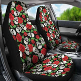 Set Of 2 Pcs Skull Sugar Skull Car Seat Covers 101207 - YourCarButBetter