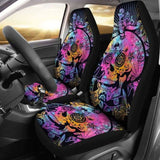 Set Of 2 Pcs Sugar Skull Car Seat Covers 101207 - YourCarButBetter