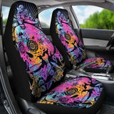 Set Of 2 Pcs Sugar Skull Car Seat Covers 101207 - YourCarButBetter