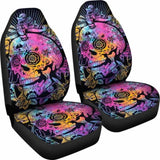 Set Of 2 Pcs Sugar Skull Car Seat Covers 101207 - YourCarButBetter