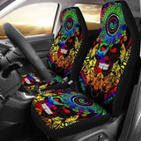 Set Of 2 Pcs Sugar Skull Car Seat Covers 101207 - YourCarButBetter