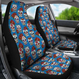 Set Of 2 Pcs Sugar Skull Car Seat Covers 101207 - YourCarButBetter