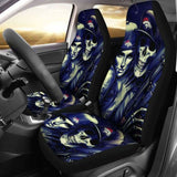 Set Of 2 Skull Car Seat Covers 101207 - YourCarButBetter