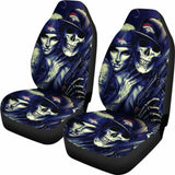 Set Of 2 Skull Car Seat Covers 101207 - YourCarButBetter