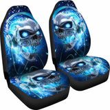 Set Of 2 Skull Gothic Skull Car Seat Covers 101207 - YourCarButBetter