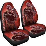 Set Of 2 Skull Gothic Car Seat Covers 101207 - YourCarButBetter