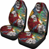 Set Of 2 Skull King Queen Car Seat Covers 101207 - YourCarButBetter