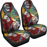 Set Of 2 Skull King Queen Car Seat Covers 101207 - YourCarButBetter