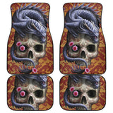 Set Of 4 Pcs Dragon Skull Car Mats 184610 - YourCarButBetter