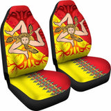 Sicily Flag With Celtic Tree Of Life Car Seat Covers 110424 - YourCarButBetter