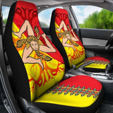 Sicily Flag With Celtic Tree Of Life Car Seat Covers 110424 - YourCarButBetter