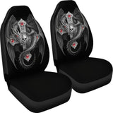 Silver Cross With Celtic Dragon Car Seat Covers 212501 - YourCarButBetter