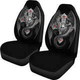 Silver Cross With Celtic Dragon Car Seat Covers 212501 - YourCarButBetter