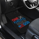 Simple Great One Nation Under God American Flag Car Floor Mats 211703 - YourCarButBetter