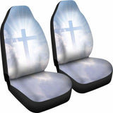 Sky Blue Cross In Clouds Car Seat Covers 160905 - YourCarButBetter