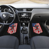 Snake And Flower Custom Design American Flag Style Car Floor Mats 212109 - YourCarButBetter