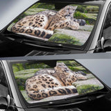 Snow Leopard 4K Car Sun Shade 172609 - YourCarButBetter