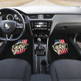 Stars And Stripes Largemouth Bass Fishing Custom American Flag Car Floor Mats 211604 - YourCarButBetter