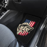 Stars And Stripes Largemouth Bass Fishing Custom American Flag Car Floor Mats 211604 - YourCarButBetter