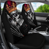 Sugar King And Queen Skull Kissing The Dead Car Seat Covers 212001 - YourCarButBetter