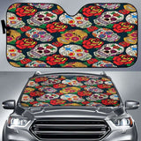 Sugar Skull Auto Sun Car Shades 172609 - YourCarButBetter