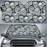 Sugar Skull Black White Pattern Car Auto Sun Shades 172609 - YourCarButBetter