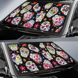 Sugar Skull Car Auto Sun Shade 172609 - YourCarButBetter