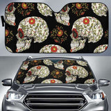 Sugar Skull Car Auto Sun Shade 172609 - YourCarButBetter