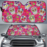 Sugar Skull Car Auto Sun Shade 172609 - YourCarButBetter