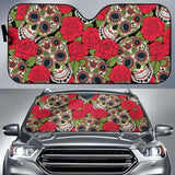 Sugar Skull Car Auto Sun Shade 172609 - YourCarButBetter