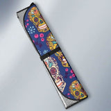 Sugar Skull Flower Pattern Car Auto Sun Shades 172609 - YourCarButBetter