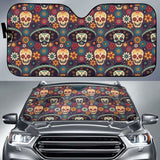 Sugar Skulls Flower Maxican Pattern Car Auto Sun Shades 172609 - YourCarButBetter