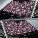 Sugar Skulls Roses Car Sun Shades 172609 - YourCarButBetter