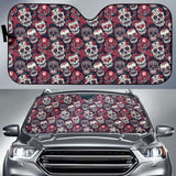 Sugar Skulls Roses Car Sun Shades 172609 - YourCarButBetter