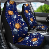 Sun And Moon Blue Car Seat Covers 161012 - YourCarButBetter