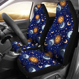 Sun And Moon Blue Car Seat Covers 161012 - YourCarButBetter