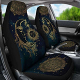 Sun & Moon Art Draw Car Seat Covers 161012 - YourCarButBetter