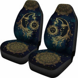 Sun & Moon Art Draw Car Seat Covers 161012 - YourCarButBetter