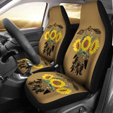 Sunflower Dreamcatcher Native Design Custom Car Seat Covers 210602 - YourCarButBetter