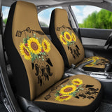 Sunflower Dreamcatcher Native Design Custom Car Seat Covers 210602 - YourCarButBetter