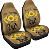 Sunflower Dreamcatcher Native Design Custom Car Seat Covers 210602 - YourCarButBetter