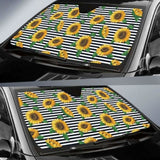 Sunflowers Ribbon Background Car Auto Sun Shades 172609 - YourCarButBetter