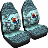 Tahiti Car Seat Covers - Polynesian Turtle Plumeria Blue Amazing 091114 - YourCarButBetter