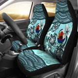 Tahiti Car Seat Covers - Polynesian Turtle Plumeria Blue Amazing 091114 - YourCarButBetter