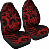 Tahiti Polynesian Car Seat Covers - Red Tentacle Turtle - 091114 - YourCarButBetter