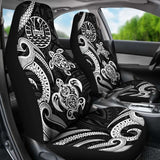 Tahiti Polynesian Car Seat Covers - White Tentacle Turtle - 091114 - YourCarButBetter