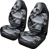 The Lovers King And Queen Kissing Skulls Skeletons Car Seat Covers 212001 - YourCarButBetter