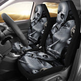 The Lovers King And Queen Kissing Skulls Skeletons Car Seat Covers 212001 - YourCarButBetter