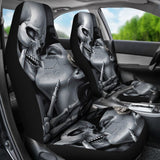The Lovers King And Queen Kissing Skulls Skeletons Car Seat Covers 212001 - YourCarButBetter